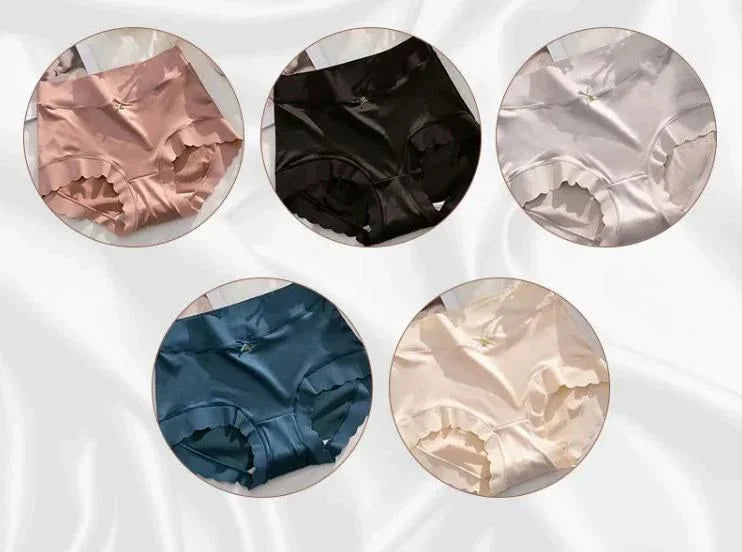 Satin Ice Silk Seamless Panties Pack of 3